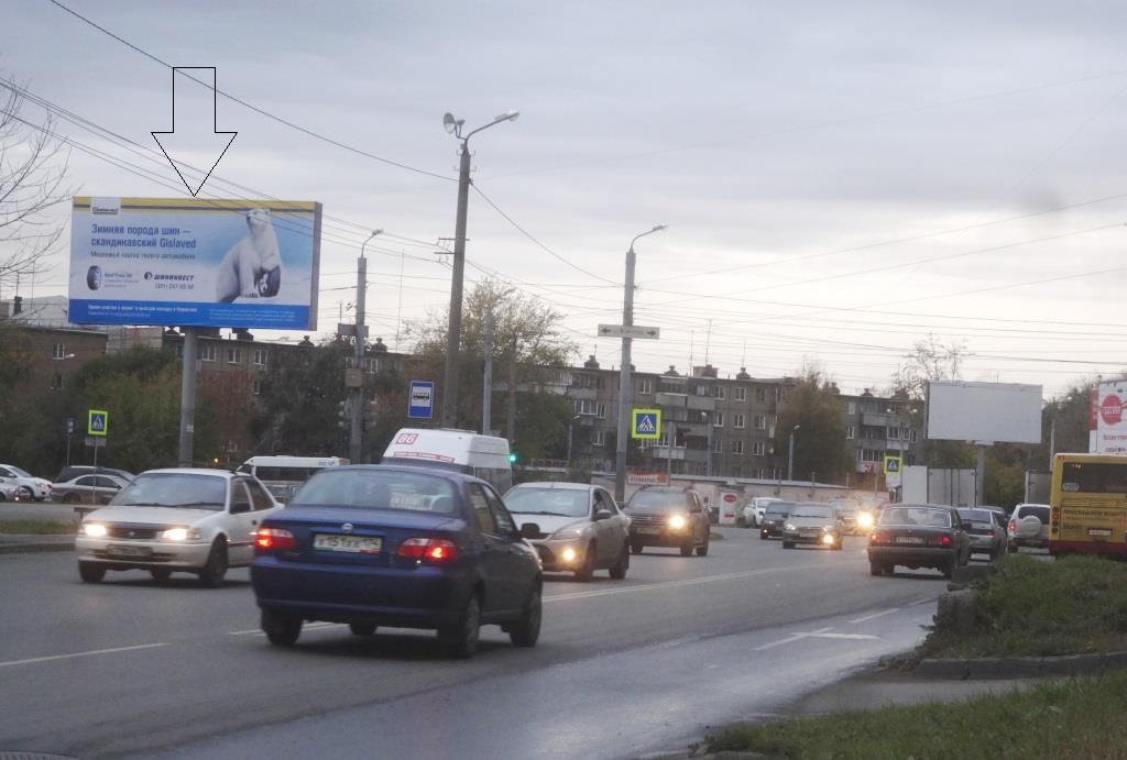 Фотография рекламного носителя, тип: Билборд 3x6, адрес: Салютная ул., д.2, н-в, Челябинск, Челябинская область, Россия. Сторона В №185575
