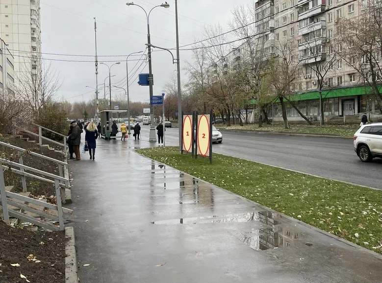 Фотография рекламного носителя, тип: Афиша 1.75x1.8, адрес: Гурьянова ул., д.4, стенд 2, Москва, Россия. Сторона B №886667