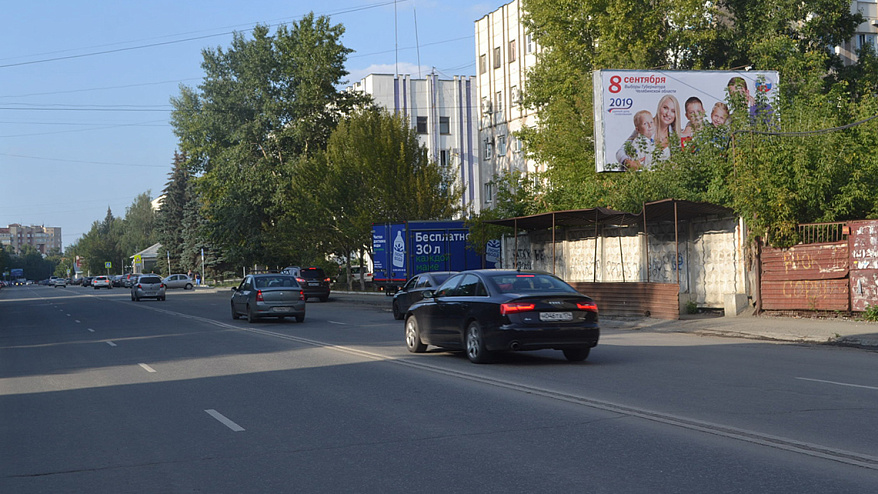 Фотография рекламного носителя, тип: Билборд 3x6, адрес: Елькина ул., д.81а, Челябинск, Челябинская область, Россия. Сторона A №201664