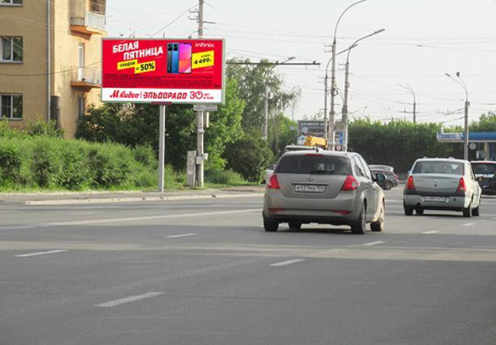 Фотография рекламного носителя, тип: Билборд 3x6, адрес: Дуси Ковальчук ул., д.4, Новосибирск, Новосибирская область, Россия. Сторона Б №188583