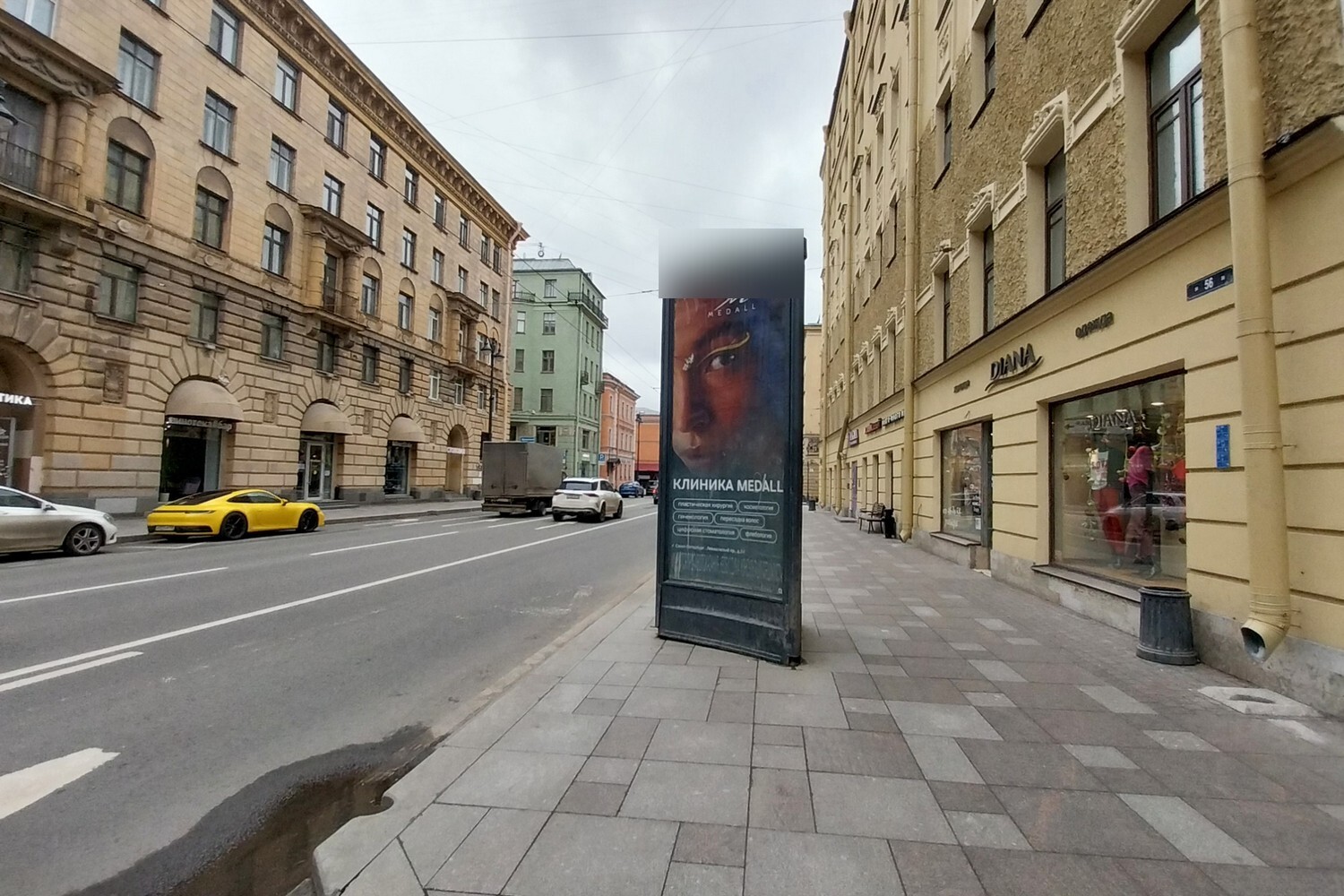 Фотография рекламного носителя, тип: Пиллар 3x1.4, адрес: Большой пр-т., д.43 Х Лахтинская ул., Санкт-Петербург, Россия. Сторона А №542151