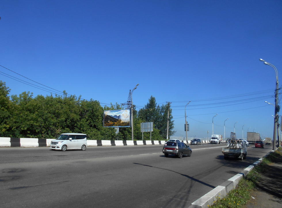 Фотография рекламного носителя, тип: Билборд 3x6, адрес: Трактовая ул., Иркутный мост., Ново-Ленино, Иркутск, Иркутская область, Россия. Сторона Б №155361