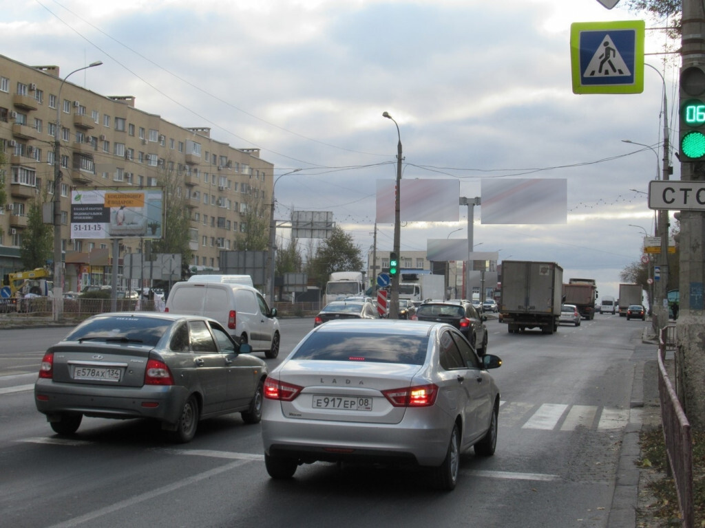 Фотография рекламного носителя, тип: Билборд 3x6, адрес: Университетский пр-т., д.25 Х Казахская ул., Волгоград, Волгоградская область, Россия. Сторона Б №111456