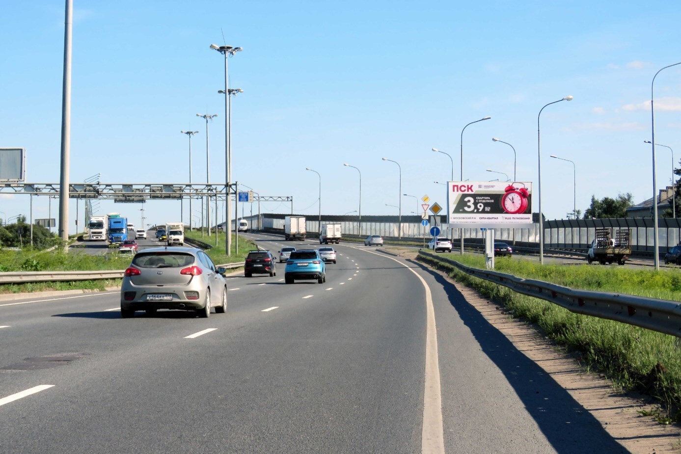 Фотография рекламного носителя, тип: Билборд 3x6, адрес: Шушары пос., Московское ш., д.11, Санкт-Петербург, Россия. Сторона А1 №119964