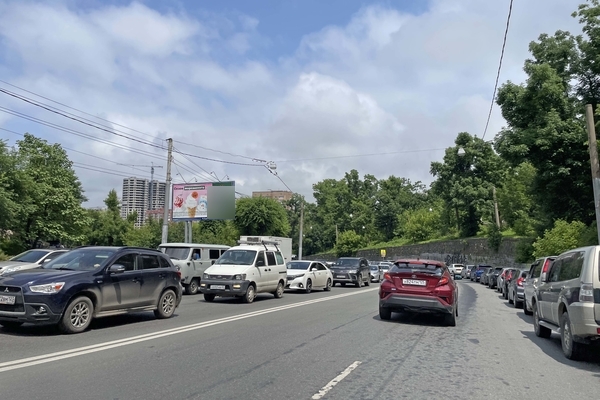 Фотография рекламного носителя, тип: Билборд 3x6, адрес: Океанский пр-т., д.41, Владивосток, Приморский край, Россия. Сторона Б №154081
