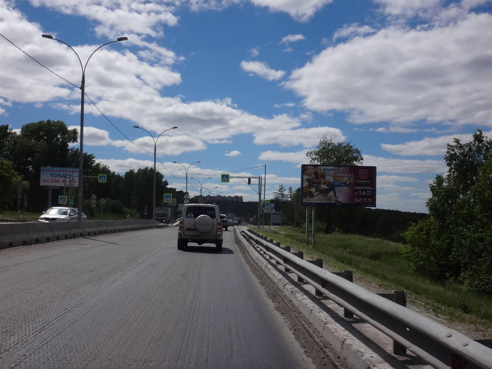 Фотография рекламного носителя, тип: Билборд 3x6, адрес: Бердское ш., ост."пос.Кирова", Новосибирск, Новосибирская область, Россия. Сторона А №124649