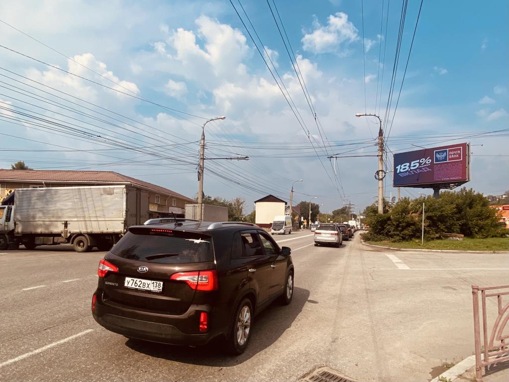 Фотография рекламного носителя, тип: Билборд 3x6, адрес: Рабочего Штаба ул. Х Петрова ул., Иркутск, Иркутская область, Россия. Сторона A1-A10 №1337290