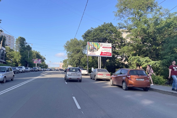 Фотография рекламного носителя, тип: Билборд 3x6, адрес: Океанский пр-т., д.68, Владивосток, Приморский край, Россия. Сторона А №154083