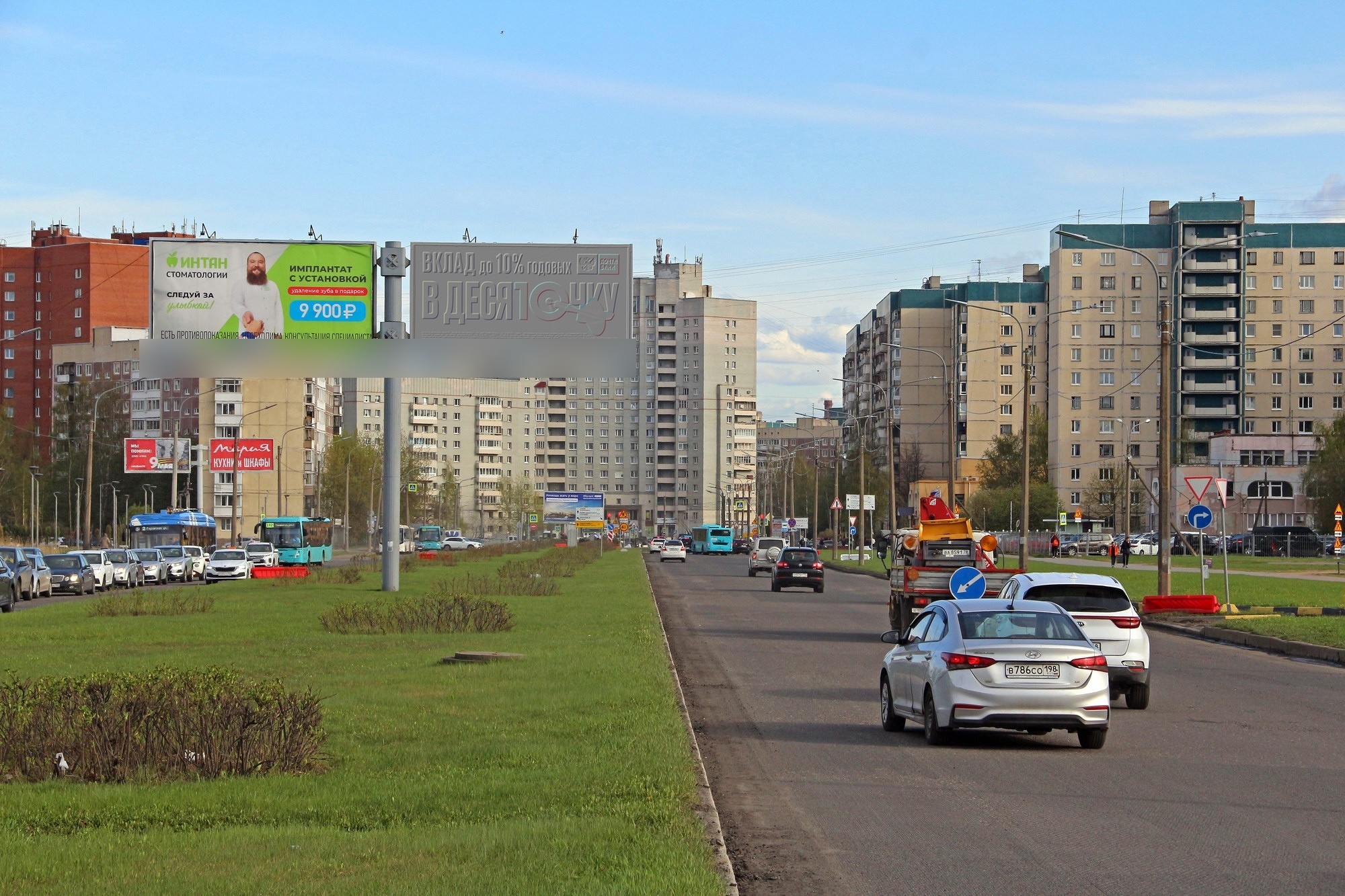 Фотография рекламного носителя, тип: Билборд 3x6, адрес: Королева пр-т., д.40 Х Ольховая ул., Санкт-Петербург, Россия. Сторона А1 №119286