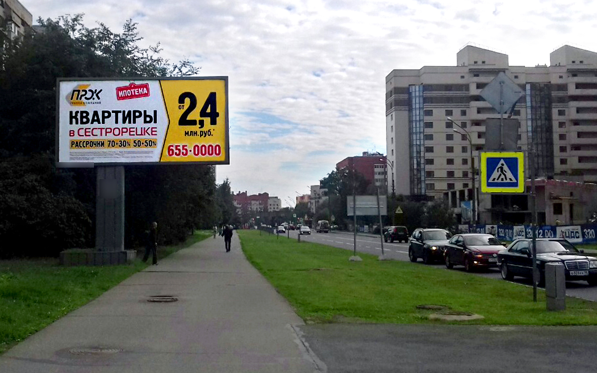 Фотография рекламного носителя, тип: Билборд 3x6, адрес: Токарева ул., д.15 Х Дубковское ш., Санкт-Петербург, Россия. Сторона B №171865