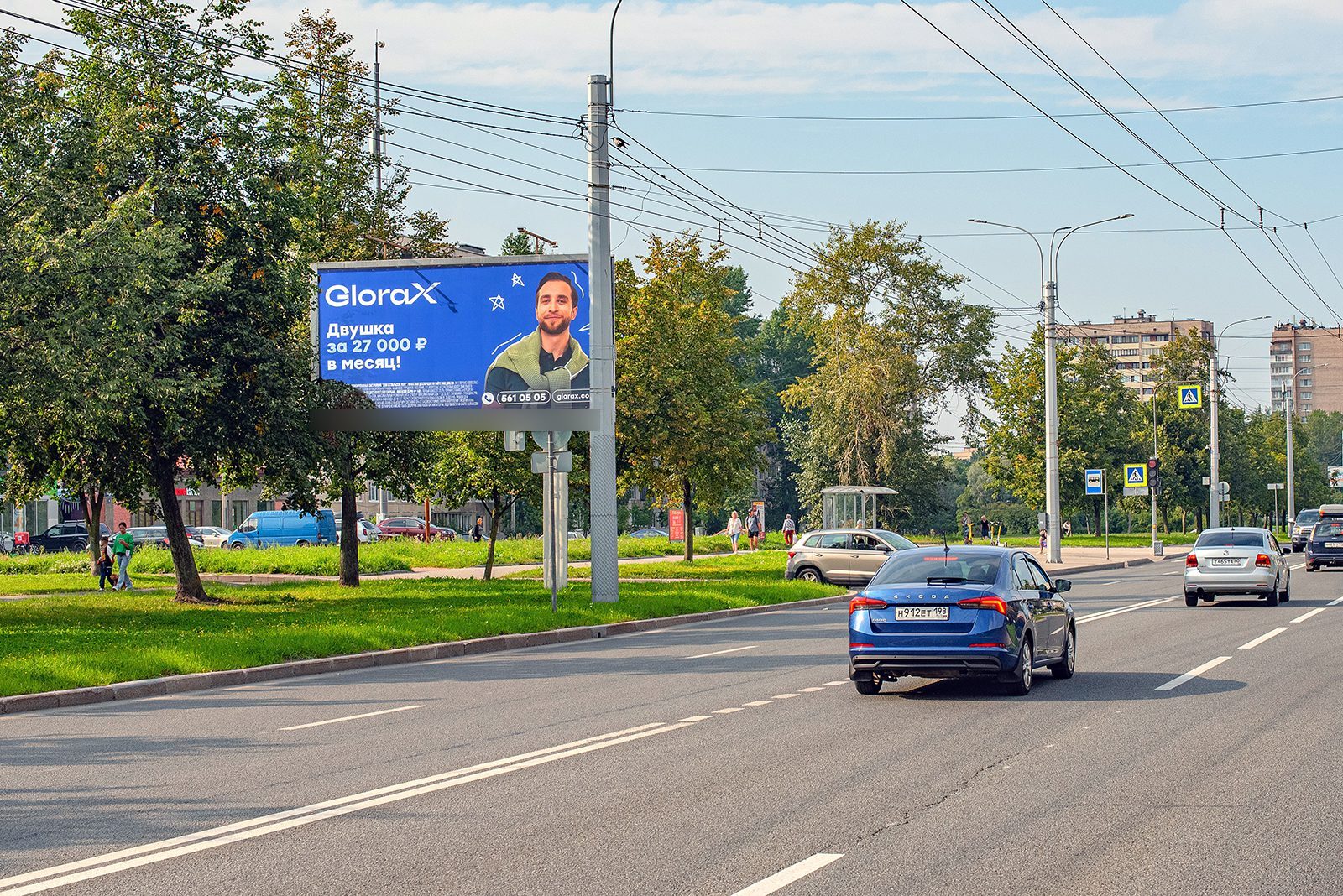 Фотография рекламного носителя, тип: Билборд 3x6, адрес: Пражская ул., д.35, корп.1, Санкт-Петербург, Россия. Сторона В №165817