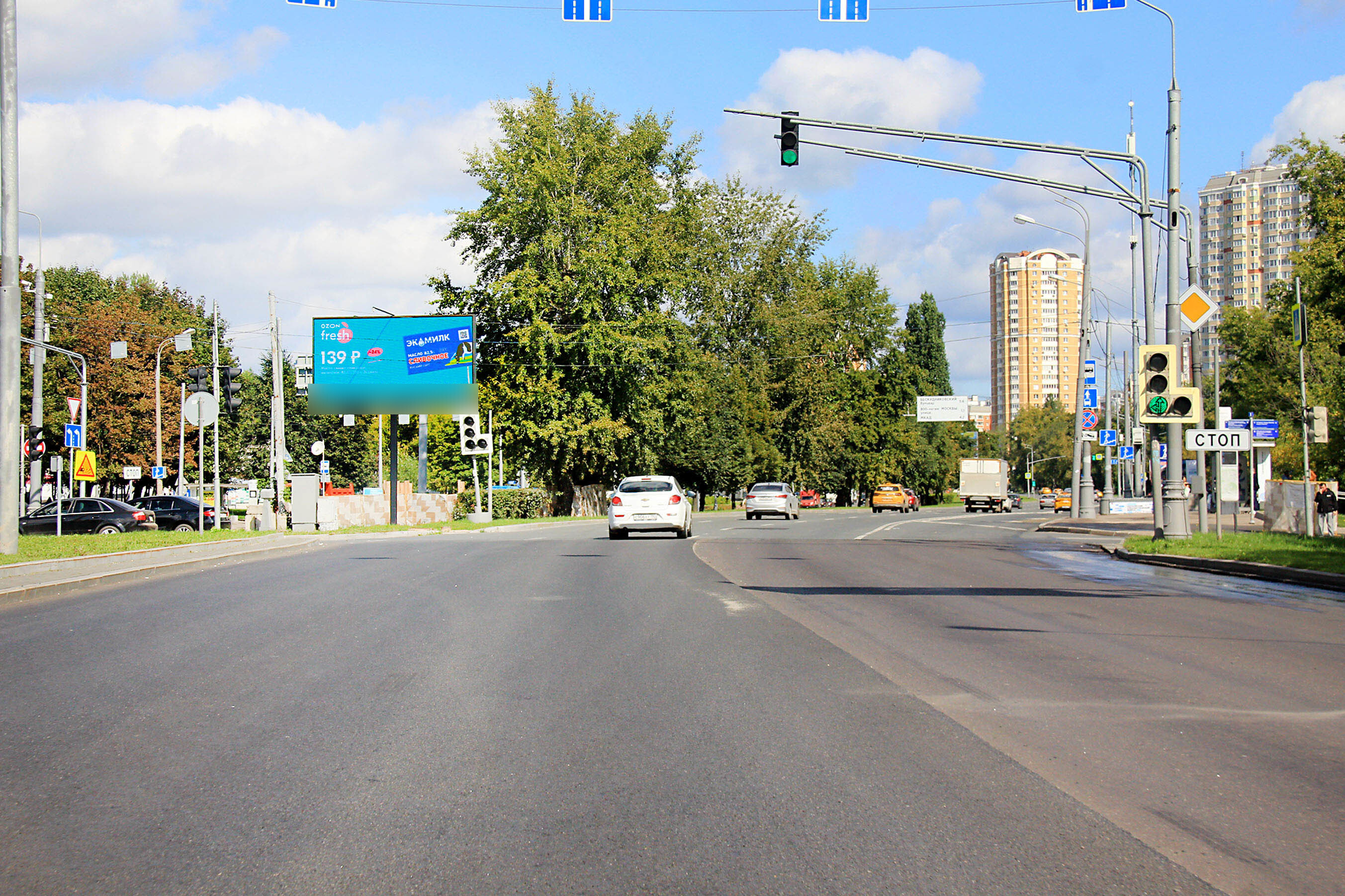 Фотография рекламного носителя, тип: Билборд 3x6, адрес: Дмитровское ш., д.89, корп.1 Х Селигерская ул., Москва, Россия. Сторона А1 №324199