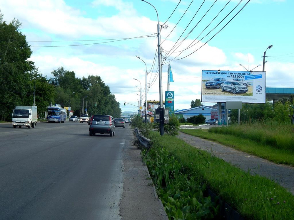 Фотография рекламного носителя, тип: Билборд 3x6, адрес: 60 лет Октября пр-т., д.86, Хабаровск, Хабаровский край, Россия. Сторона А №92688