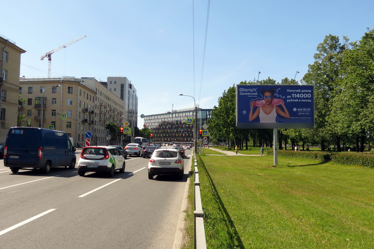 Фотография рекламного носителя, тип: Билборд 3x6, адрес: Революции ш., д.7 Х Металлистов пр-т., Санкт-Петербург, Россия. Сторона А1 №120696