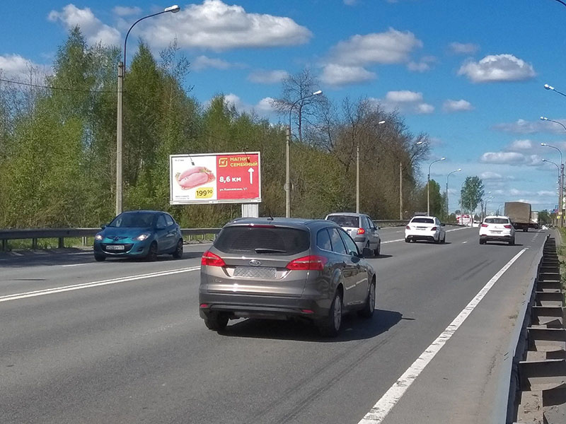 Фотография рекламного носителя, тип: Билборд 3x6, адрес: Выборгское ш., д.369г, поз.2, Санкт-Петербург, Россия. Сторона B №168797