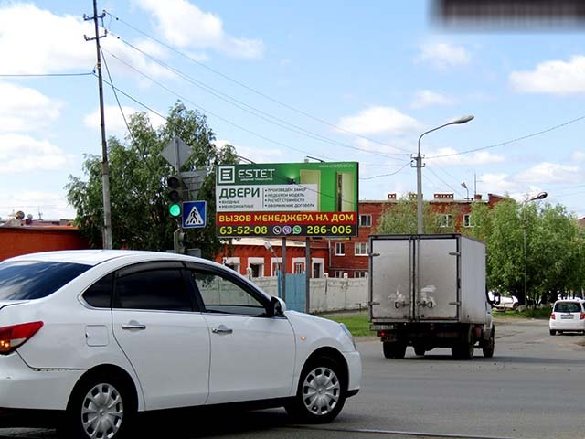 Фотография рекламного носителя, тип: Билборд 3x6, адрес: Октябрьская ул., д.126 Х Чернышевского ул., Омск, Омская область, Россия. Сторона Б №197550