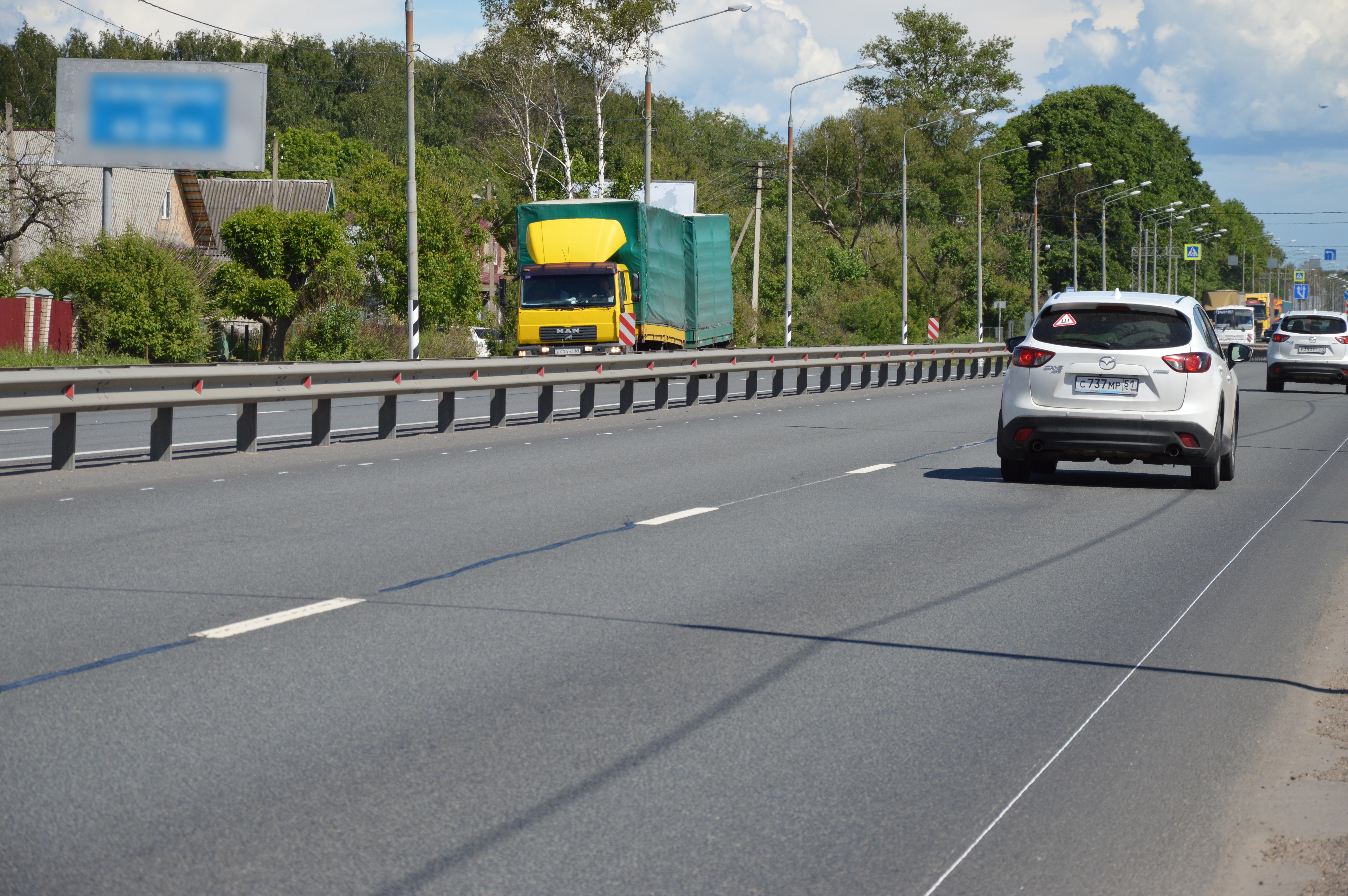 Фотография рекламного носителя, тип: Билборд 3x6, адрес: М-10 а/д., 181 115м, Заволжский пос., д.11, Тверь, Тверская область, Россия. Сторона Б №544838
