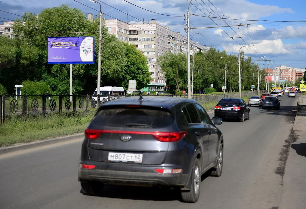 Фотография рекламного носителя, тип: Билборд 3x6, адрес: Новоселов ул. Х Тимакова ул., Рязань, Рязанская область, Россия. Сторона Б1 №156652