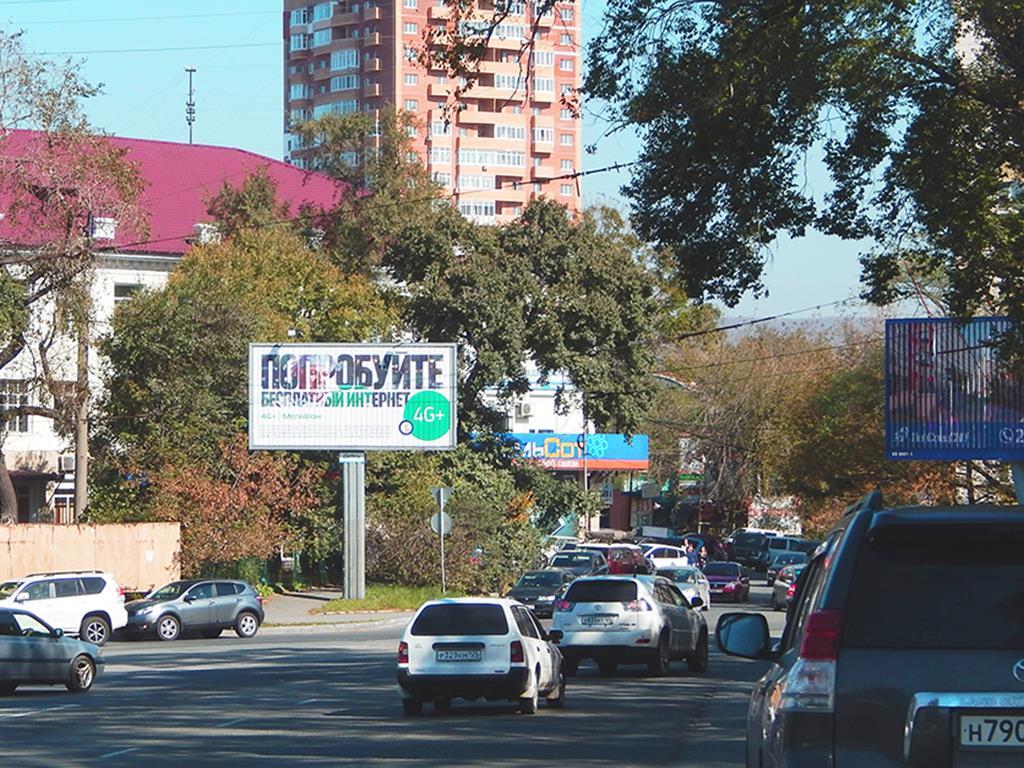Фотография рекламного носителя, тип: Билборд 3x6, адрес: Партизанский пр-т., д.37, Владивосток, Приморский край, Россия. Сторона A1-A3 №88921