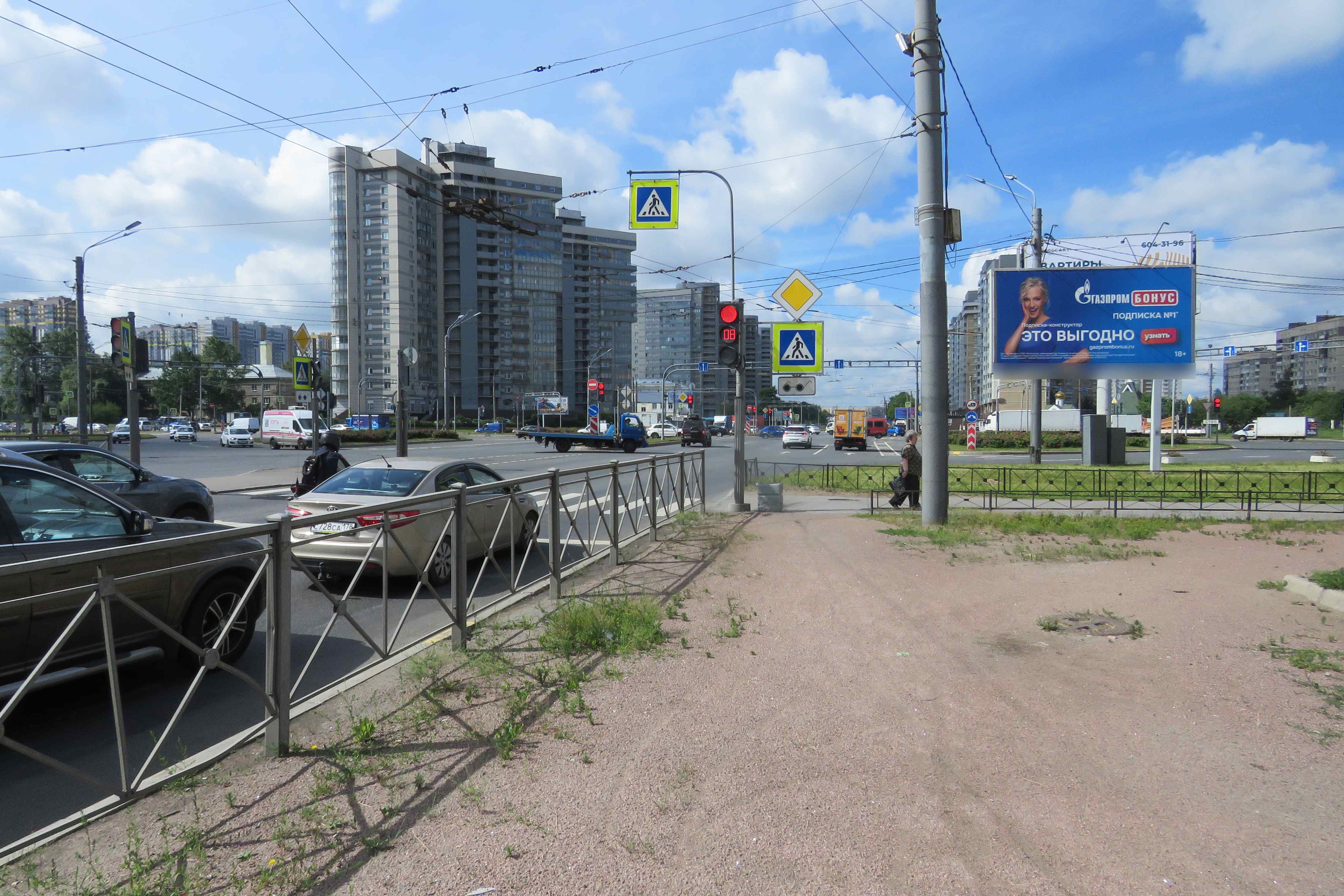 Фотография рекламного носителя, тип: Билборд 3x6, адрес: Славы пр-т. Х Софийская ул., д.50, Санкт-Петербург, Россия. Сторона А1 №121050
