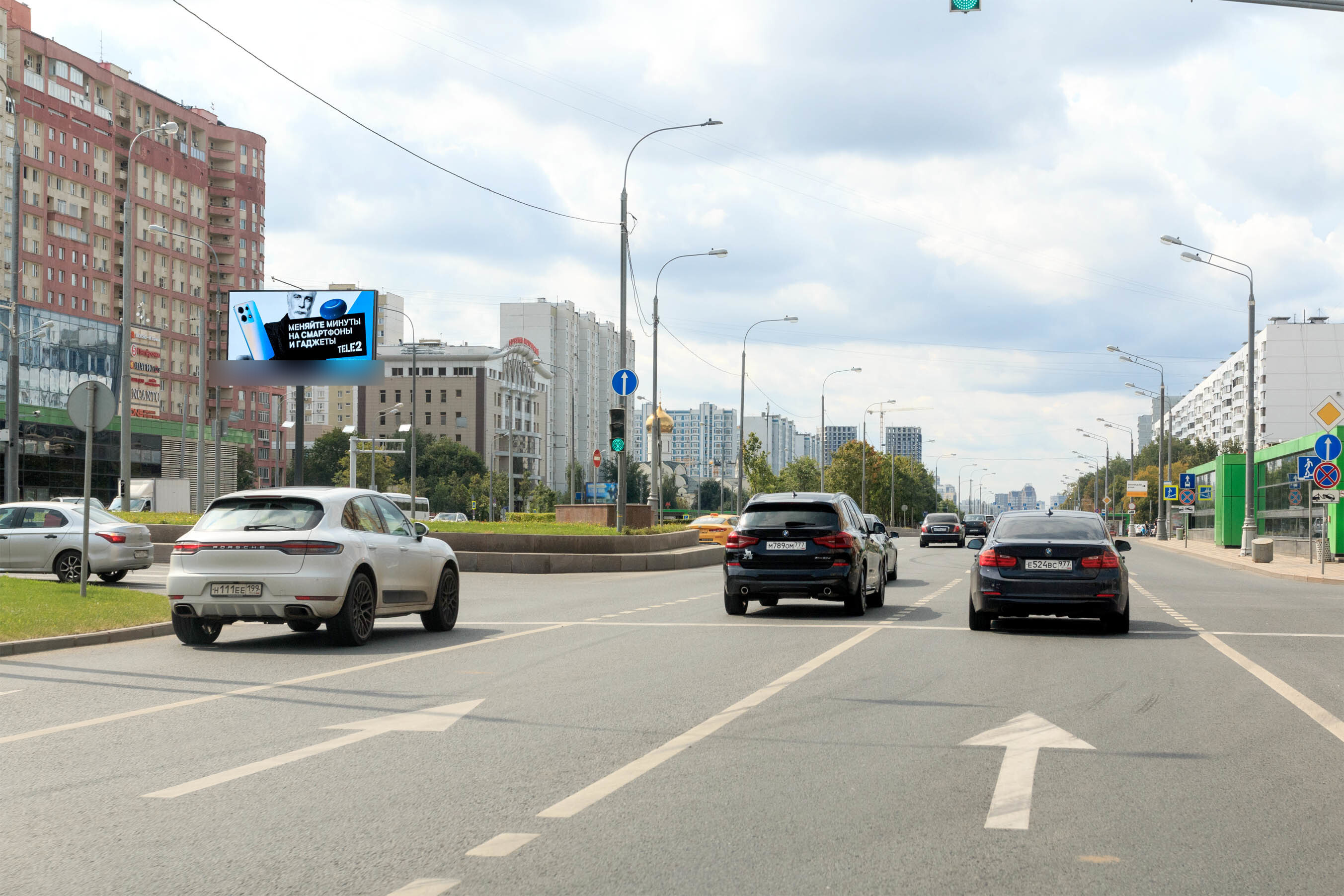 Фотография рекламного носителя, тип: Билборд 3x6, адрес: Мичуринский пр-т., д.27, корп.1 Х Раменский б-р., Москва, Россия. Сторона А1 №724764