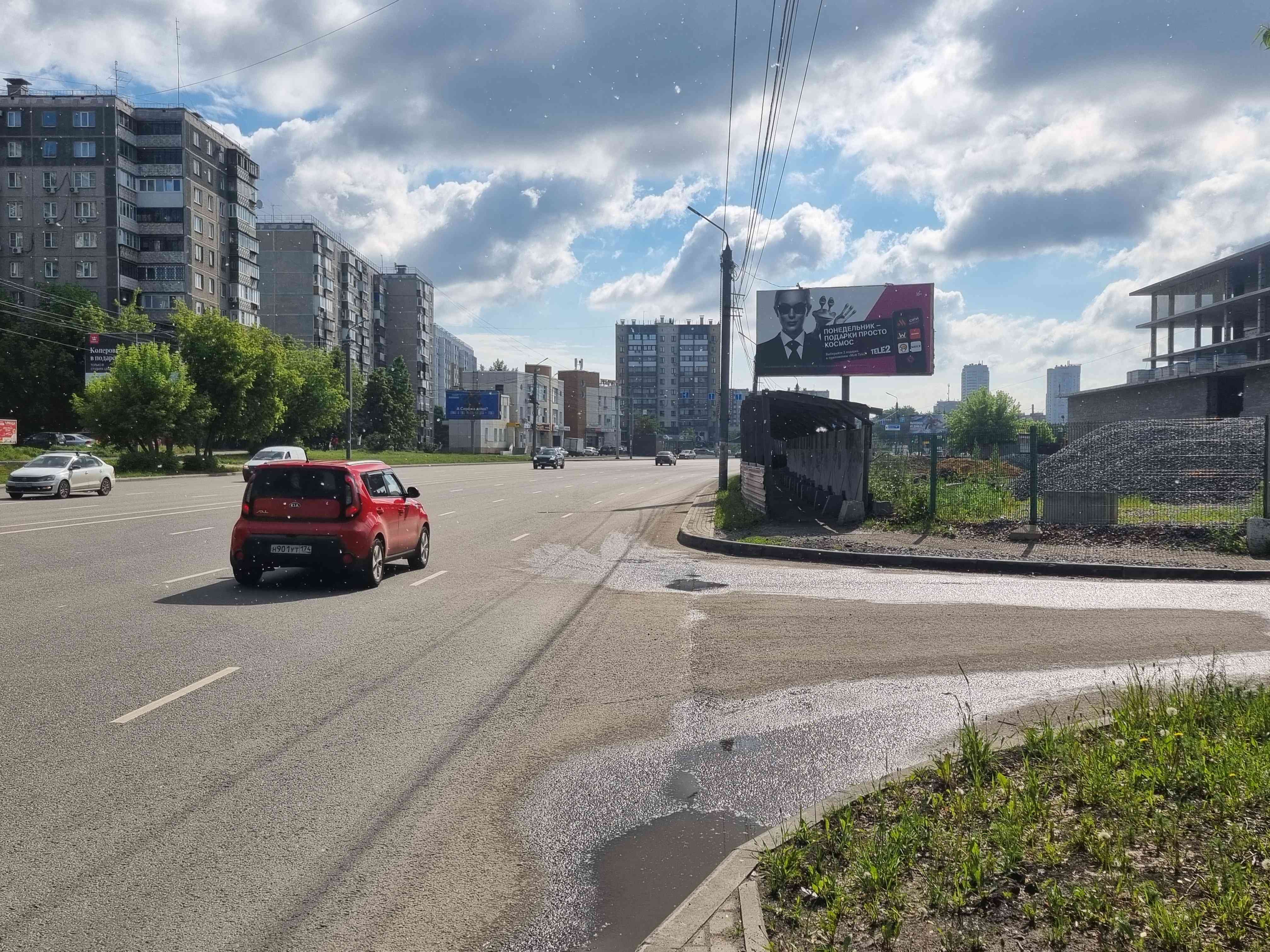 Фотография рекламного носителя, тип: Билборд 3x6, адрес: Братьев Кашириных ул., д.89, Челябинск, Челябинская область, Россия. Сторона А №91418