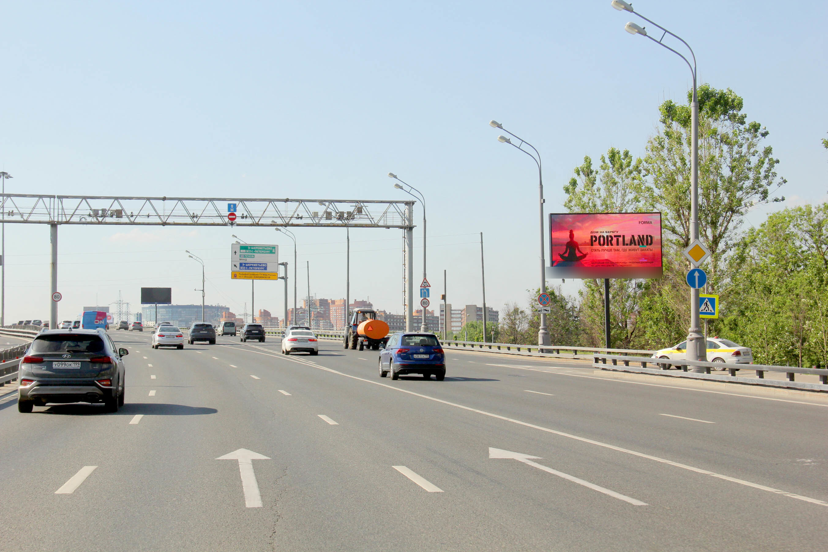 Фотография рекламного носителя, тип: Билборд 3x6, адрес: Ленинградское ш., д.132А, Москва, Россия. Сторона А1 №104532