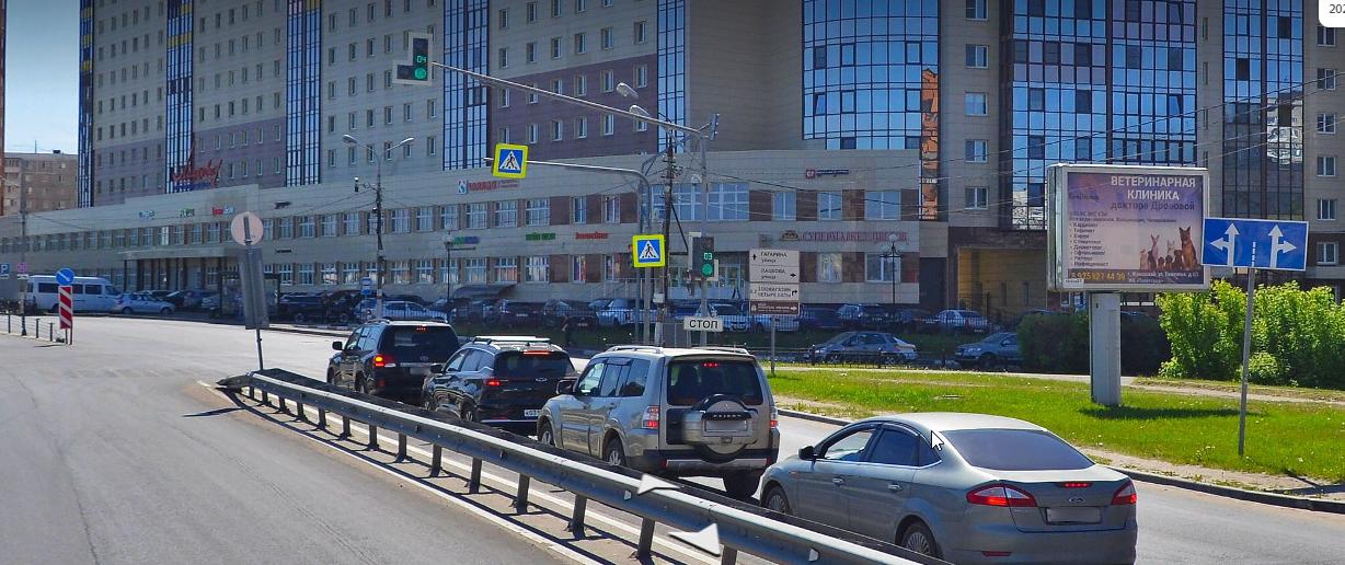 Фотография рекламного носителя, тип: Ситиборд 2.7x3.7, адрес: Гагарина ул. Х Лацкова ул., Жуковский, Московская область, Россия. Сторона А1-А5 №1375639