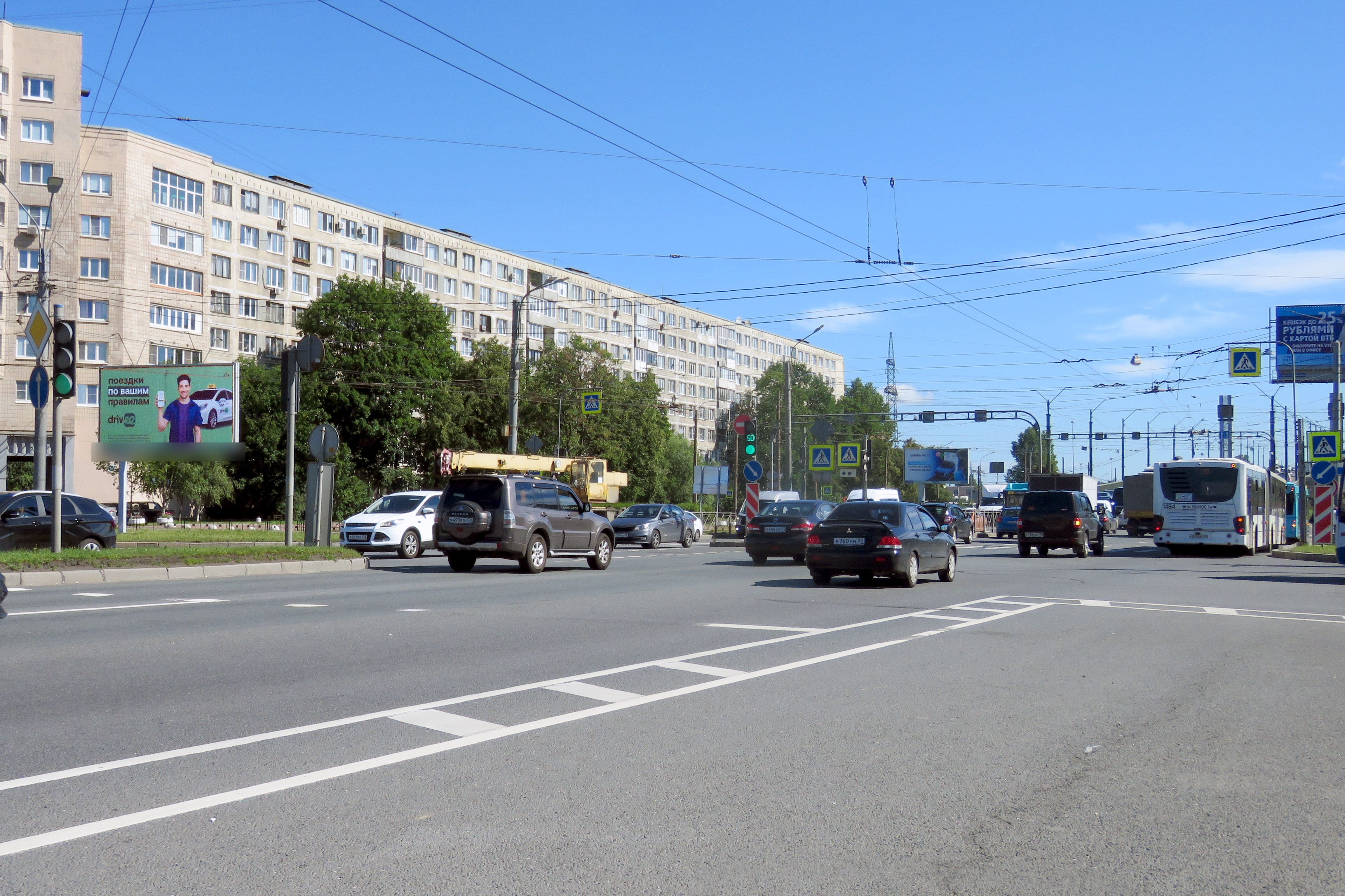 Фотография рекламного носителя, тип: Билборд 3x6, адрес: Славы пр-т. Х Софийская ул., д.50, Санкт-Петербург, Россия. Сторона Б1 №121051