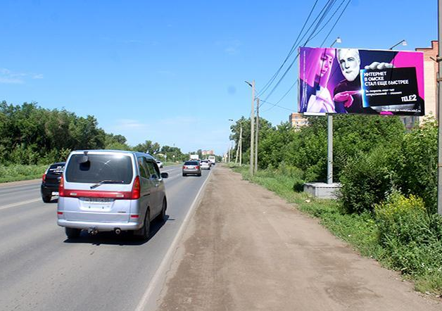 Фотография рекламного носителя, тип: Билборд 3x6, адрес: Мельничная ул., д.89, корп.7, Омск, Омская область, Россия. Сторона А №616817