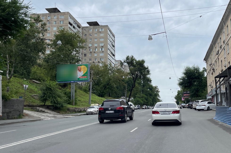 Фотография рекламного носителя, тип: Билборд 3x6, адрес: Океанский пр-т., д.83, Владивосток, Приморский край, Россия. Сторона Б №154088