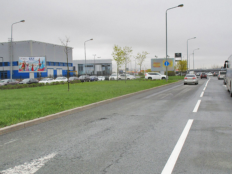 Фотография рекламного носителя, тип: Билборд 3x6, адрес: Внуковская ул. X Быковская ул., д.11, Санкт-Петербург, Россия. Сторона В №165117