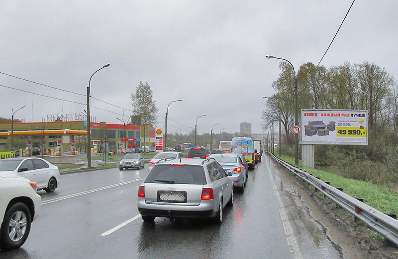 Фотография рекламного носителя, тип: Билборд 3x6, адрес: Выборгское ш., д.369г, поз.2, Санкт-Петербург, Россия. Сторона A №168796