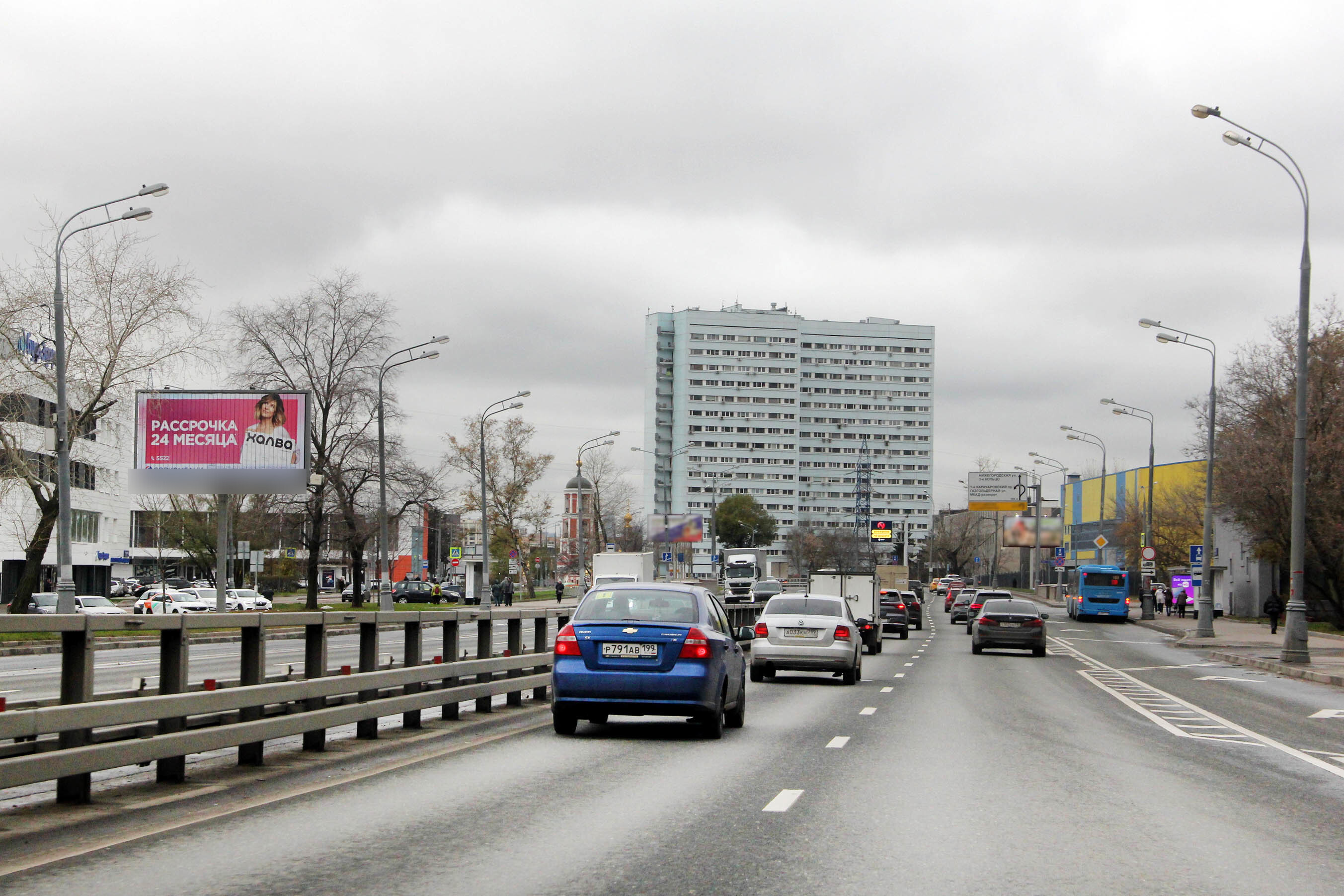 Фотография рекламного носителя, тип: Билборд 3x6, адрес: Рязанский пр-т., д.2, стр.25, Москва, Россия. Сторона B1-B3 №789968