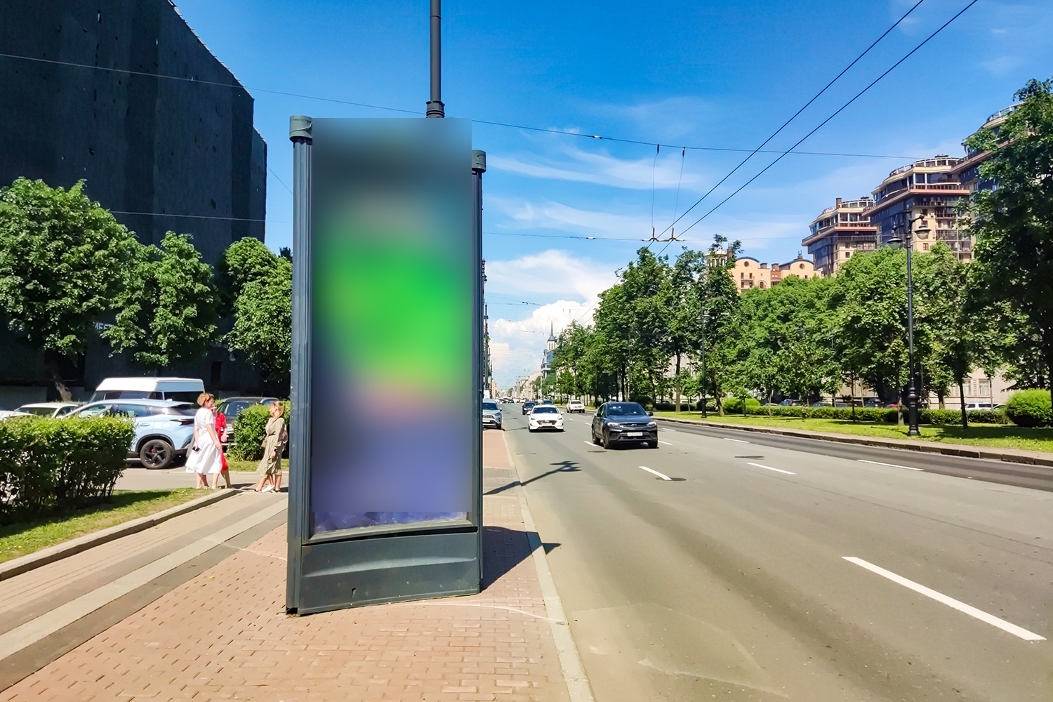 Фотография рекламного носителя, тип: Пиллар 3x1.4, адрес: Московский пр-т., д.79, Санкт-Петербург, Россия. Сторона Б №542091