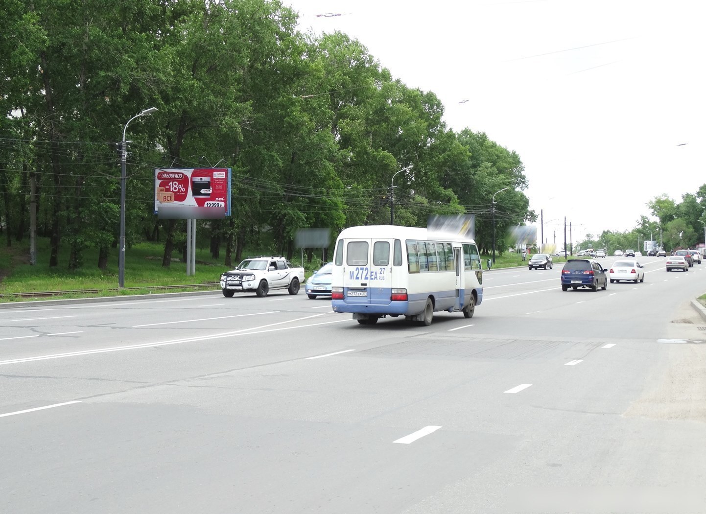 Фотография рекламного носителя, тип: Билборд 3x6, адрес: Волочаевская ул., д. 22 Х Трубный пер., Хабаровск, Хабаровский край, Россия. Сторона Б №157601
