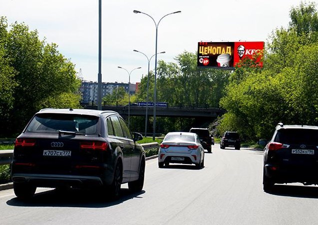 Фотография рекламного носителя, тип: Суперсайт 5x15, адрес: Егоршинский подход а/д X Сибирский тракт а/д X Комсомольская ул., Екатеринбург, Свердловская область, Россия. Сторона А №1329536