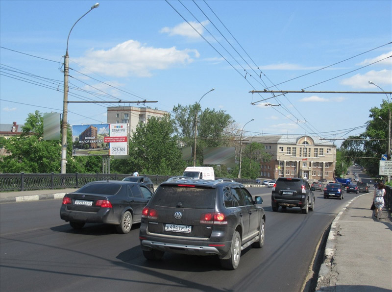 Фотография рекламного носителя, тип: Билборд 3x6, адрес: Пошехонское ш., въезд на мост, Вологда, Вологодская область, Россия. Сторона Б №110880