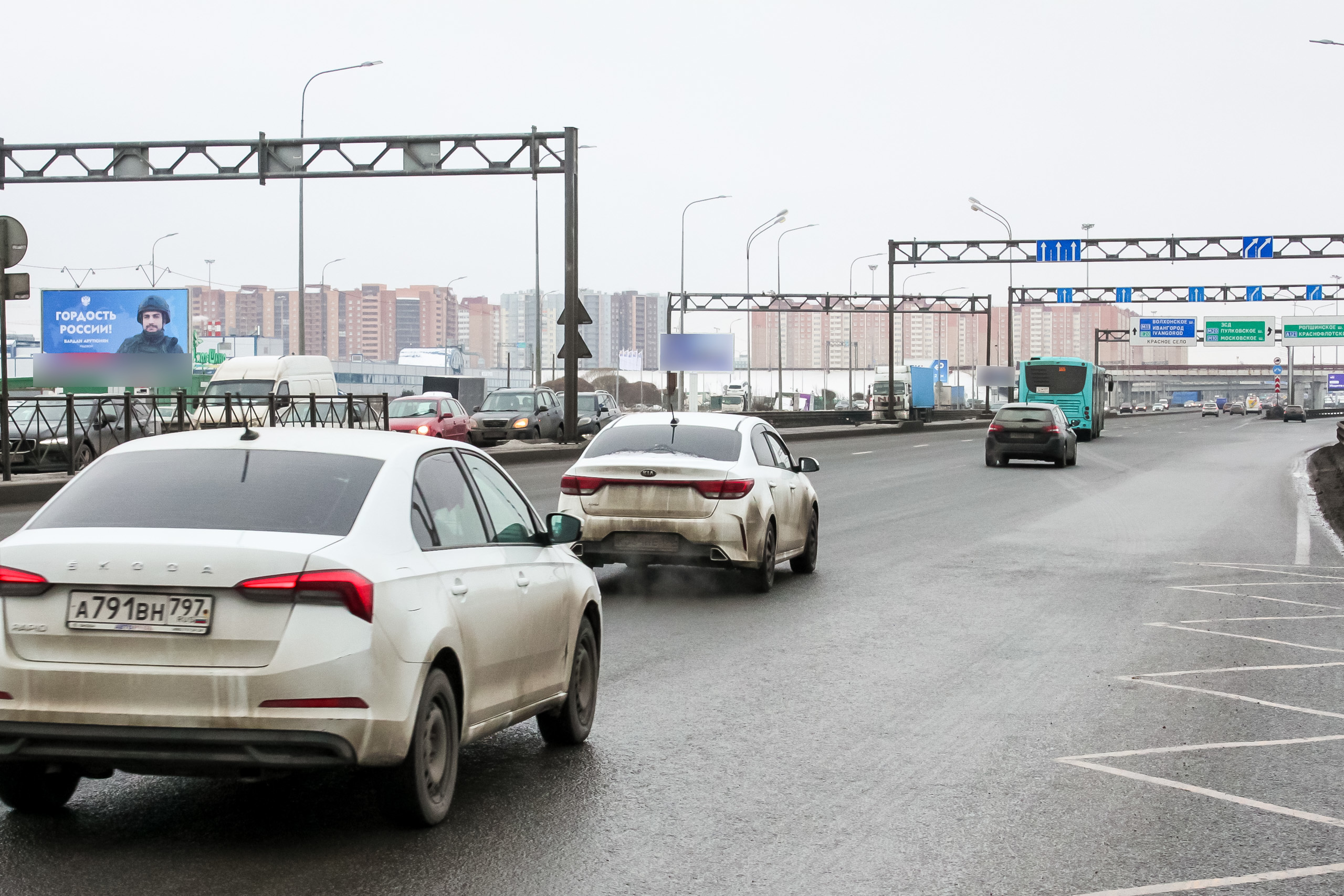 Фотография рекламного носителя, тип: Билборд 3x6, адрес: Таллинское ш., от СПб КАД 50м, Санкт-Петербург, Россия. Сторона Б №757052