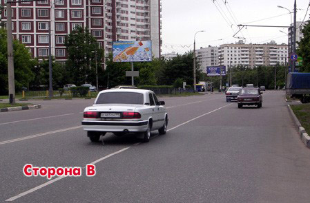 Фотография рекламного носителя, тип: Билборд 3x6, адрес: Яна Райниса б-р., д.18, Москва, Россия. Сторона Б №53938