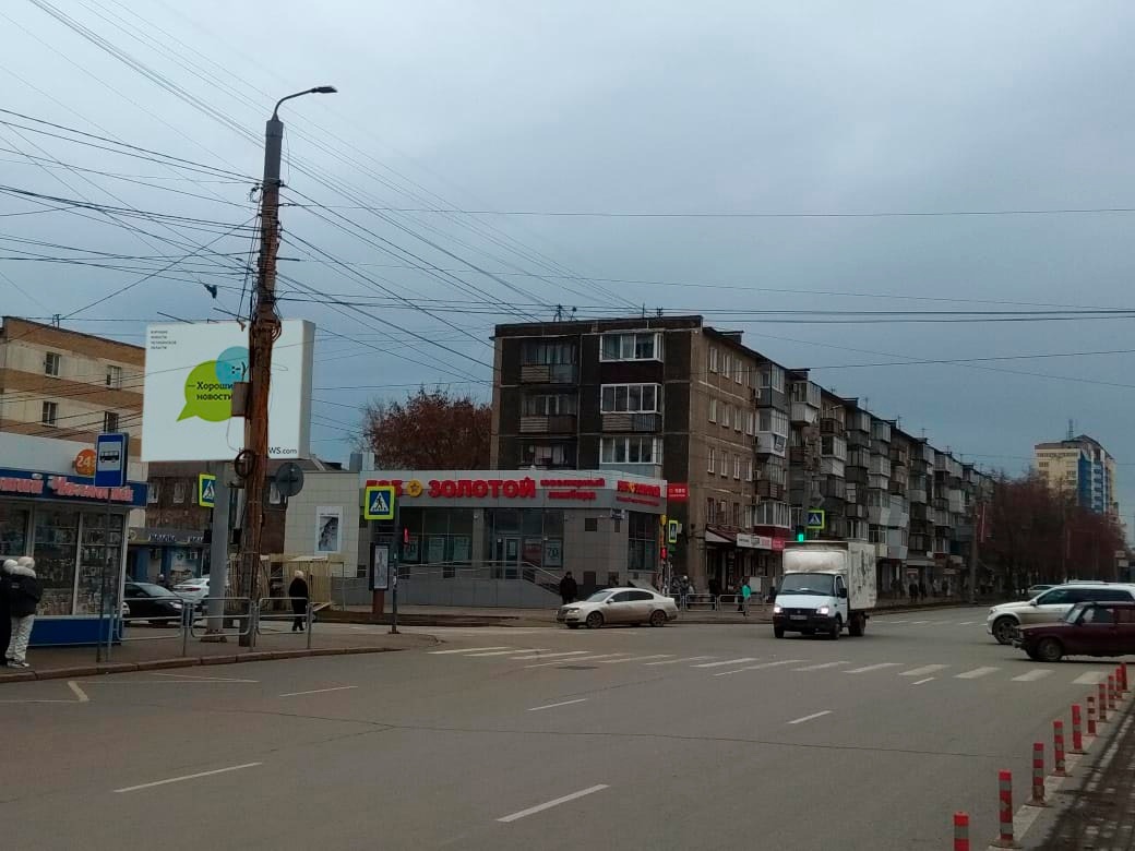 Фотография рекламного носителя, тип: Ситиборд 2.7x3.7, адрес: Кирова ул., д.7 Х Калинина ул., Челябинск, Челябинская область, Россия. Сторона В №185031