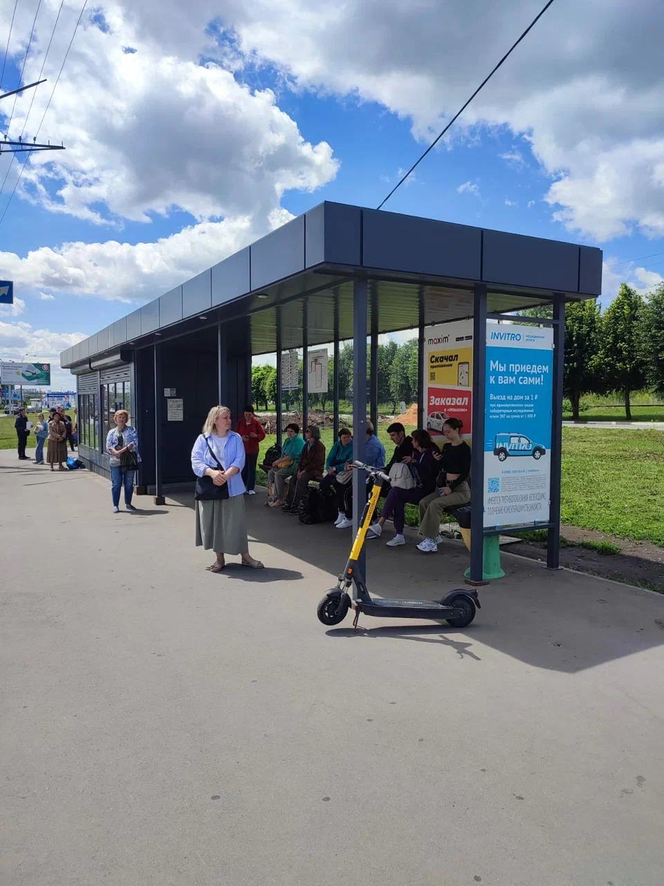 Фотография рекламного носителя, тип: Остановка 1.8x1.2, адрес: Московская ул., ост."Технический университет", поз.1, Липецк, Липецкая область, Россия. Сторона А №1056485