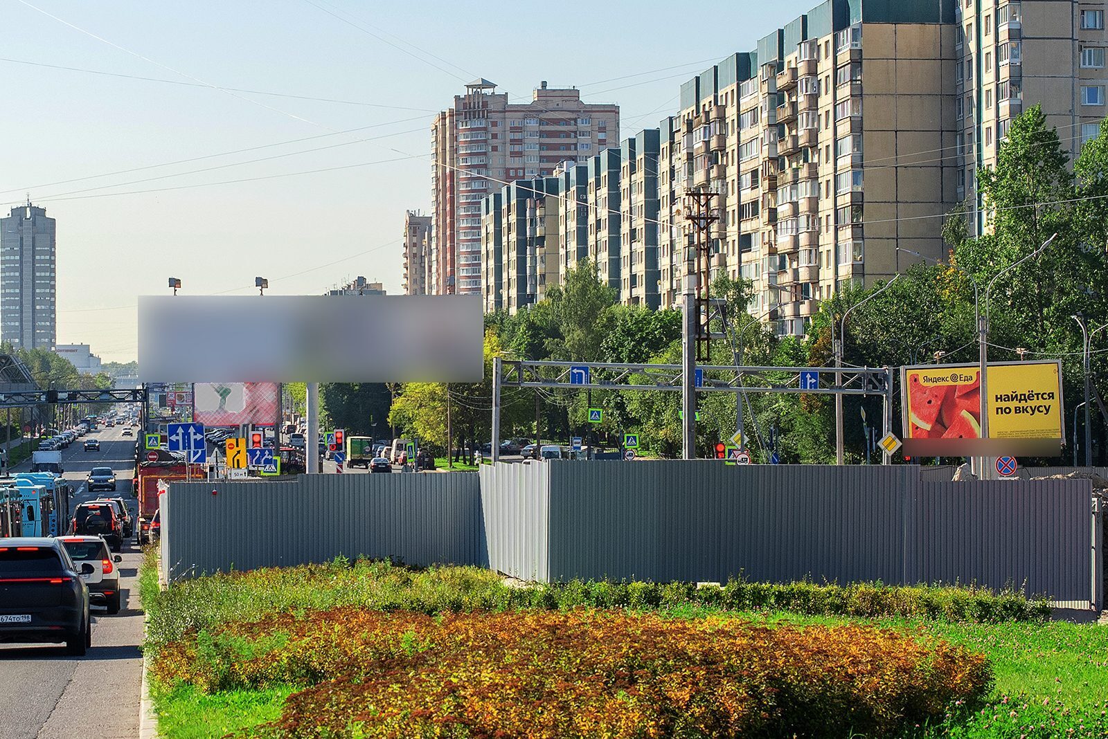 Фотография рекламного носителя, тип: Билборд 3x6, адрес: Репищева ул. Х Парашютная ул., д.15, Санкт-Петербург, Россия. Сторона A №169273