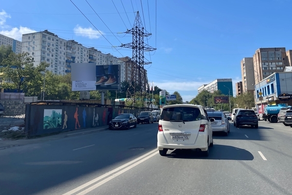 Фотография рекламного носителя, тип: Билборд 3x6, адрес: Красного Знамени пр-т., д.104, Владивосток, Приморский край, Россия. Сторона B №88957