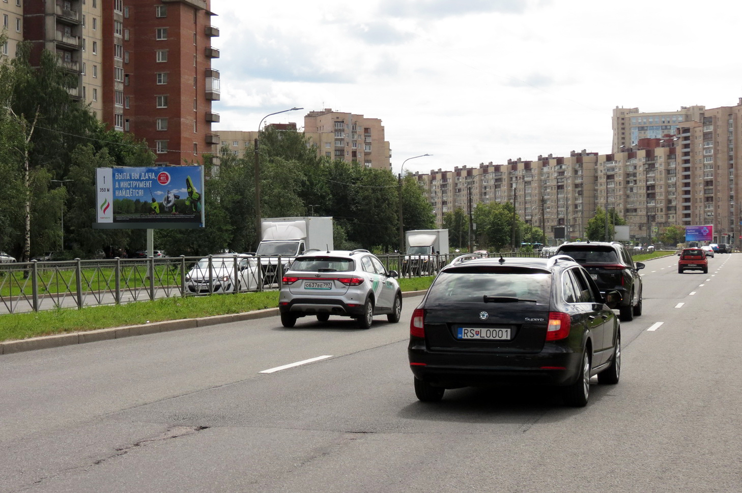 Фотография рекламного носителя, тип: Билборд 3x6, адрес: Российский пр-т., д.3, корп.1, Санкт-Петербург, Россия. Сторона Б №708271