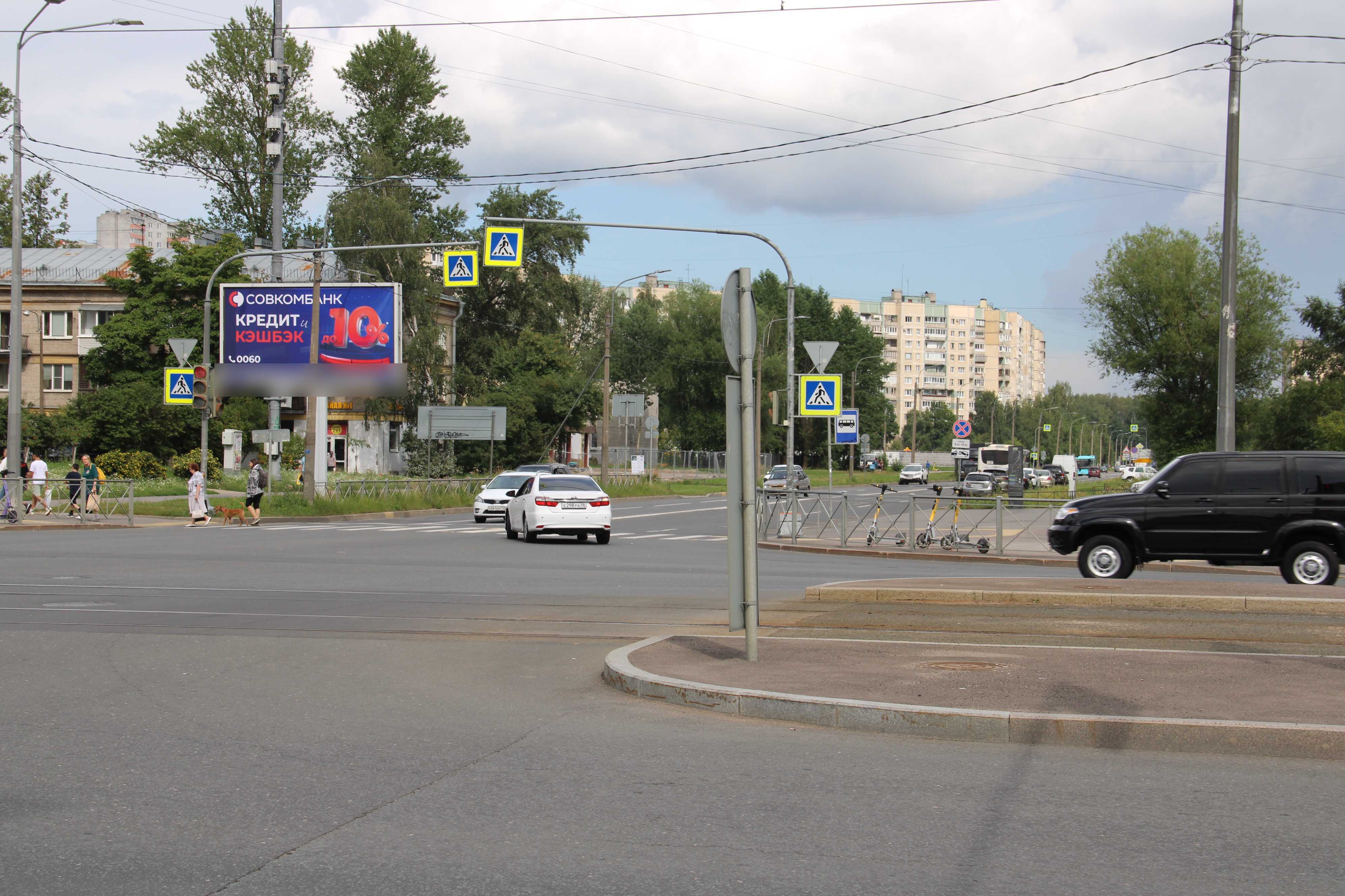 Фотография рекламного носителя, тип: Билборд 3x6, адрес: Ударников пр-т. Х Наставников пр-т., д.45, Санкт-Петербург, Россия. Сторона Б №673333