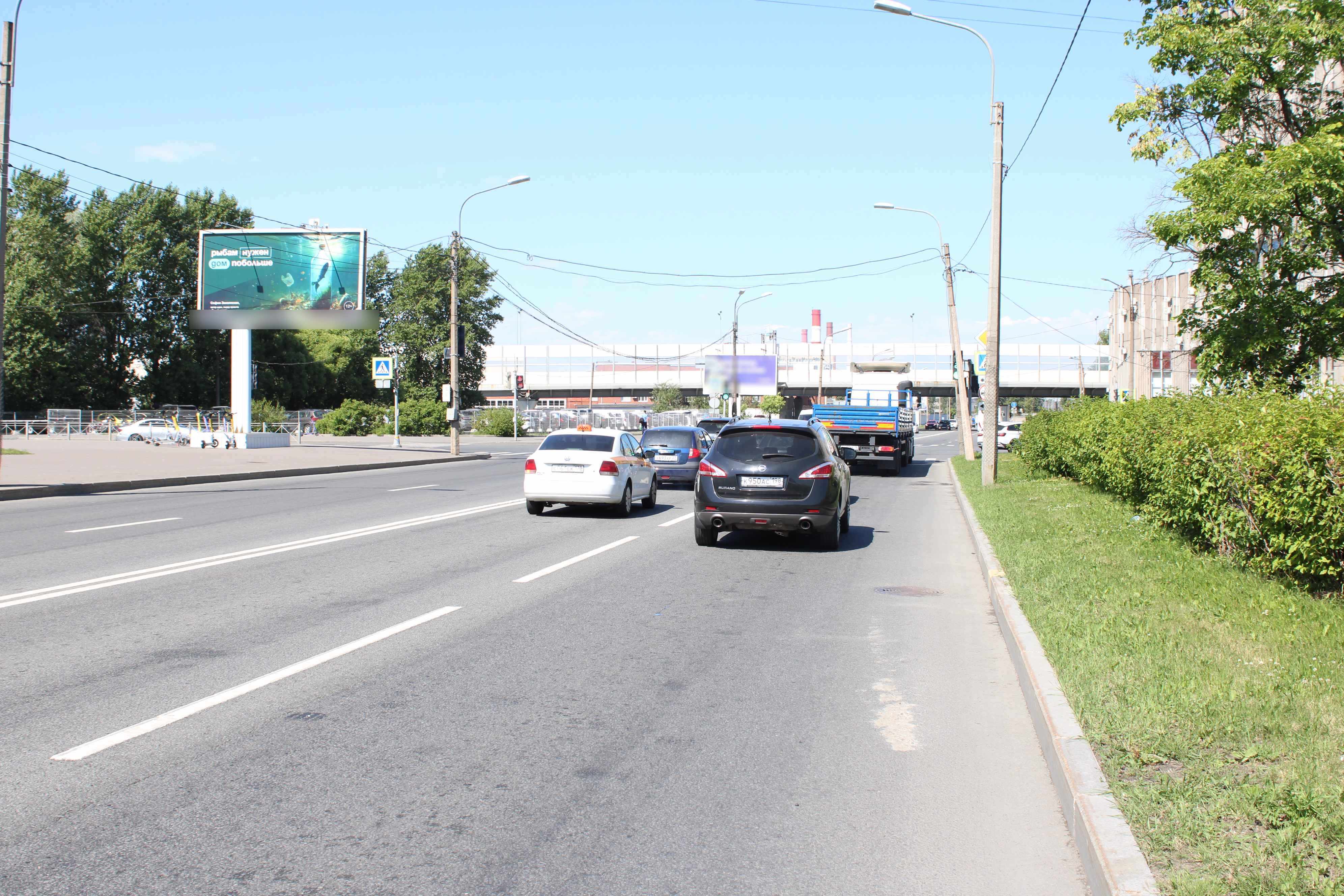 Фотография рекламного носителя, тип: Билборд 3x6, адрес: Народного ополчения пр-т. Х Трамвайный пр-т., Санкт-Петербург, Россия. Сторона Б №106436