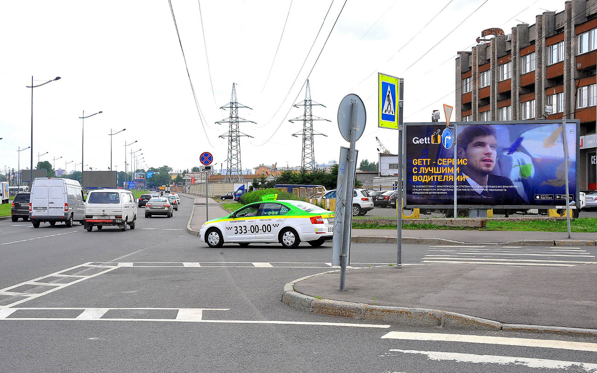 Фотография рекламного носителя, тип: Билборд 3x6, адрес: Витебский пр-т., д.3 Х Кондратенко ул., Санкт-Петербург, Россия. Сторона А №170773