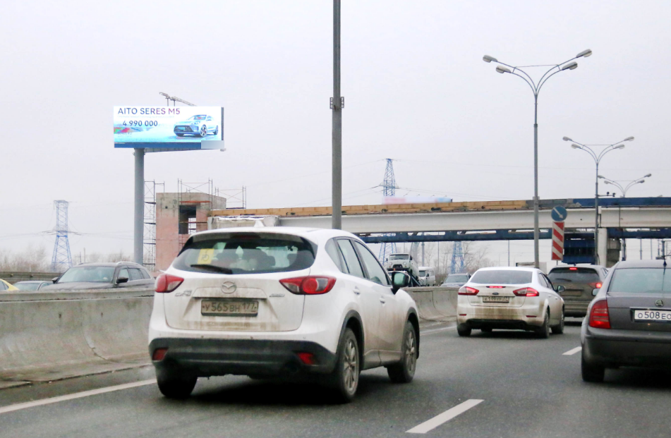 Фотография рекламного носителя, тип: Суперсайт 4x12, адрес: МКАД, 29 540м, Московская область, Россия. Сторона Б1 №112963