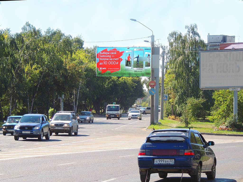 Фотография рекламного носителя, тип: Билборд 3x6, адрес: Строителей пр-т., д.29, Барнаул, Алтайский край, Россия. Сторона B №87462